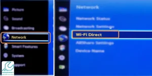 اتصال از طریق وای فای دایرکت تلویزیون ال ای دی سونی