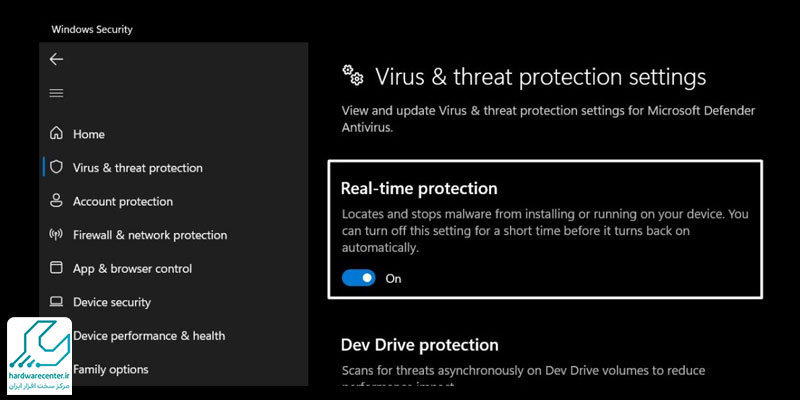 غیرفعال کردن Windows Defender