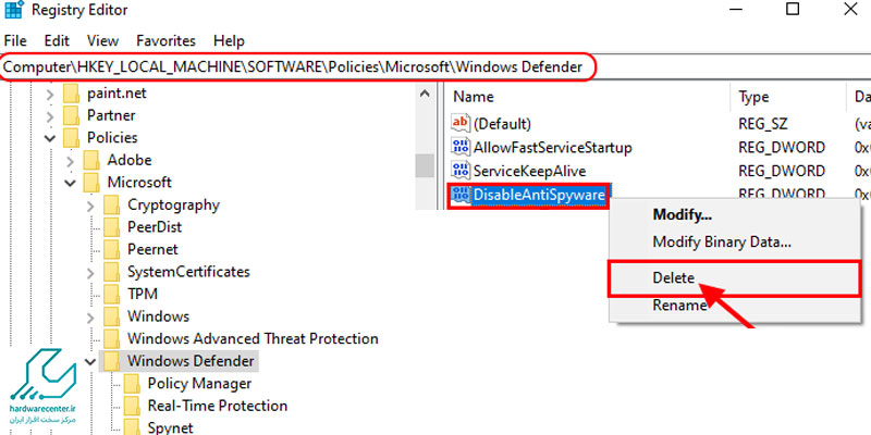 غیرفعال کردن Windows Defender