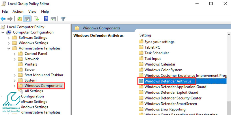 خاموش کردن Windows Defender